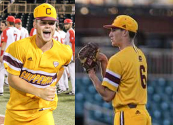 Men's Central Michigan Chippewas #6 Jordan Patty Adidas Gold Pullover College Baseball Jersey