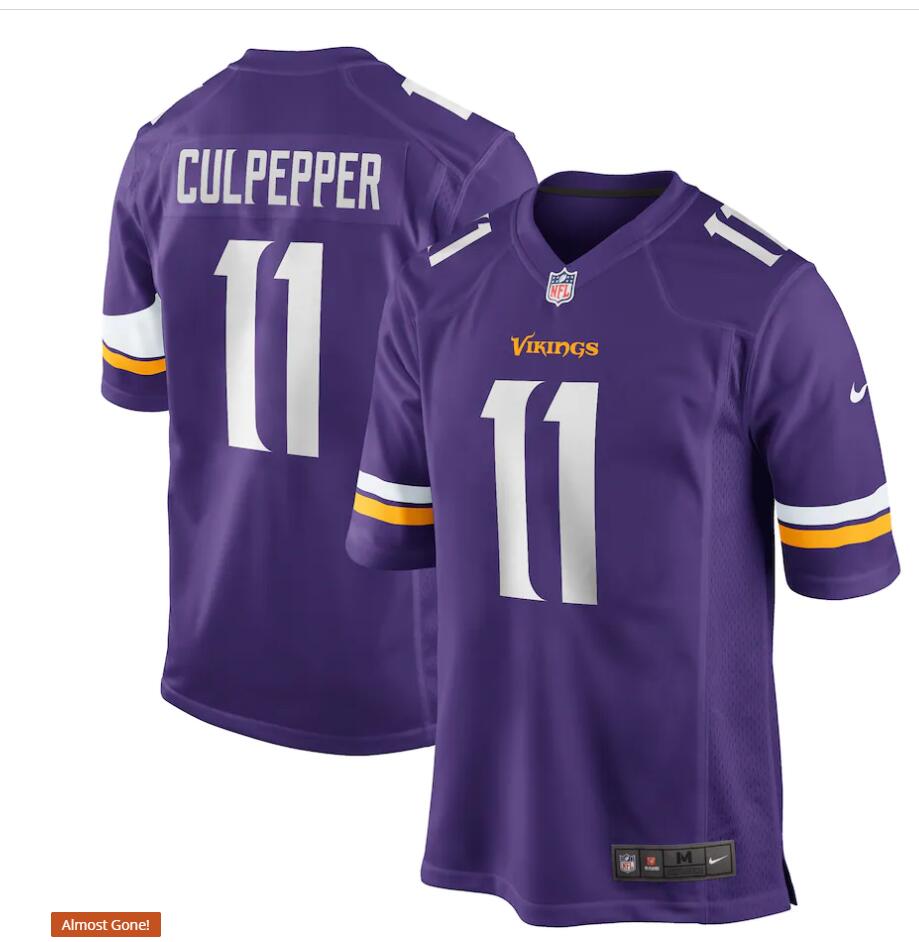 Men's Minnesota Vikings Retired Player #11 Daunte Culpepper Nike Purple Vapor Untouchable Limited Jersey