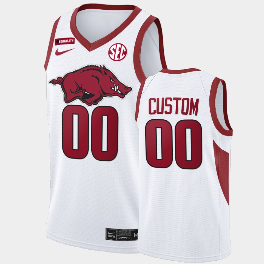 Womens Arkansas Razorbacks Custom  Nike White College Basketball Special Edition Jersey