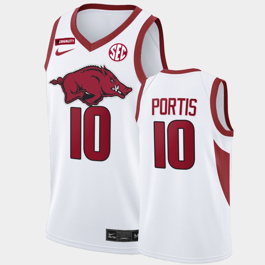 Mens Arkansas Razorbacks #10 Daniel Gafford Nike White College Basketball Special Edition Jersey
