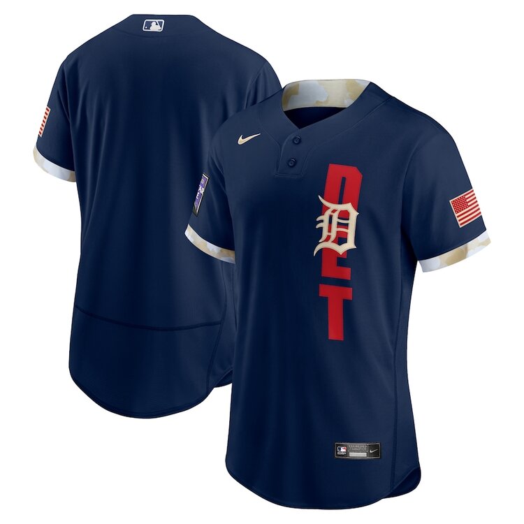 Mens Detroit Tigers  Stitched Nike Navy 2021 MLB All-Star Game American League Jersey
