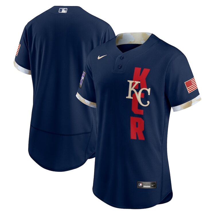 Mens Kansas City Royals Stitched Nike Navy 2021 MLB All-Star Game American League Jersey