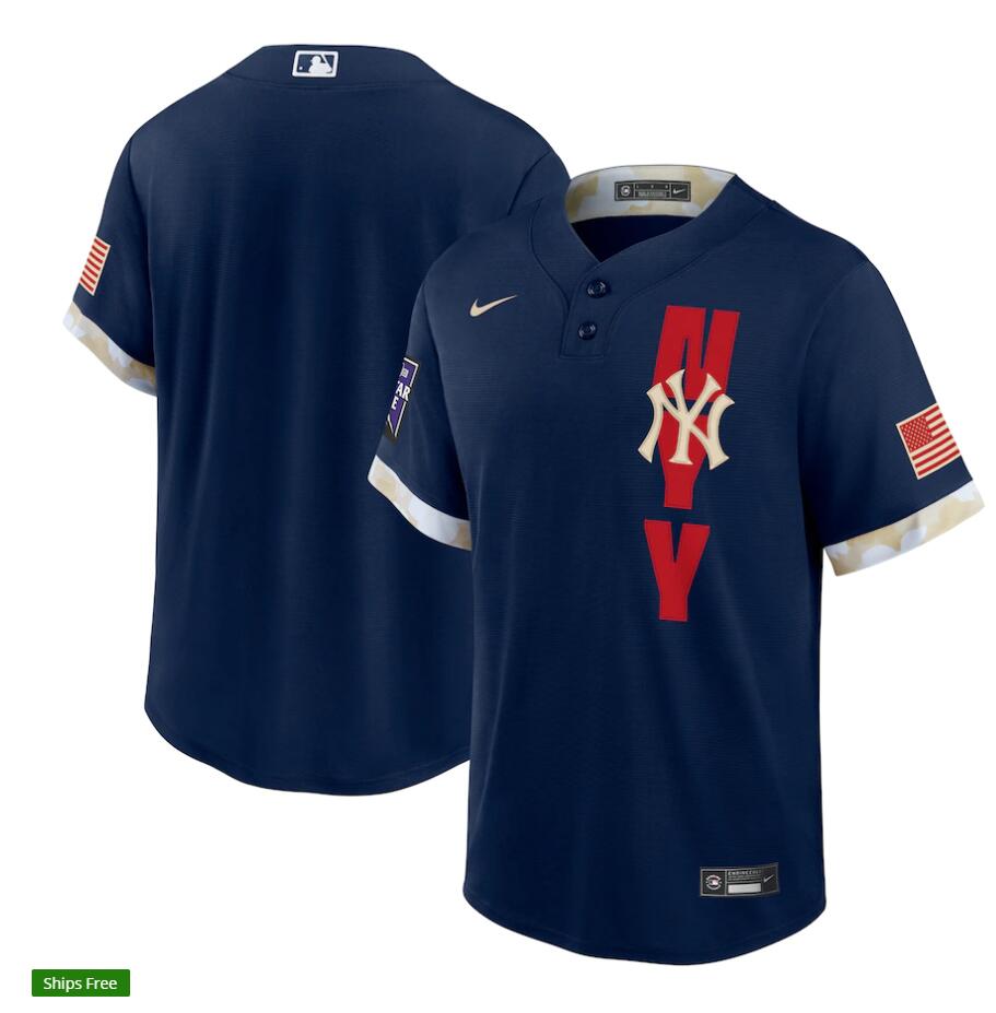 Mens New York Yankees Stitched Nike Navy 2021 MLB All-Star Game American League Jersey