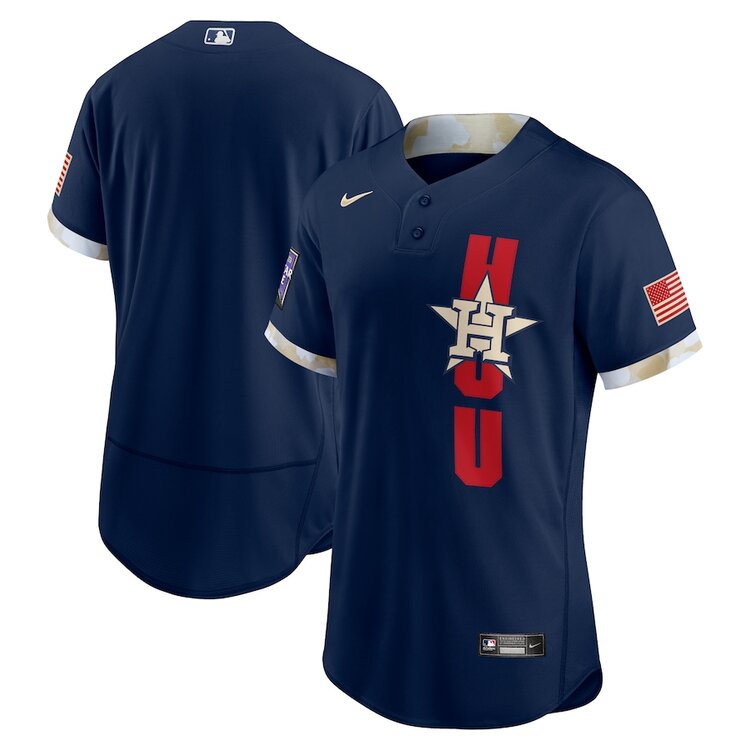 Mens Houston Astros  Stitched Nike Navy 2021 MLB All-Star Game American League Jersey