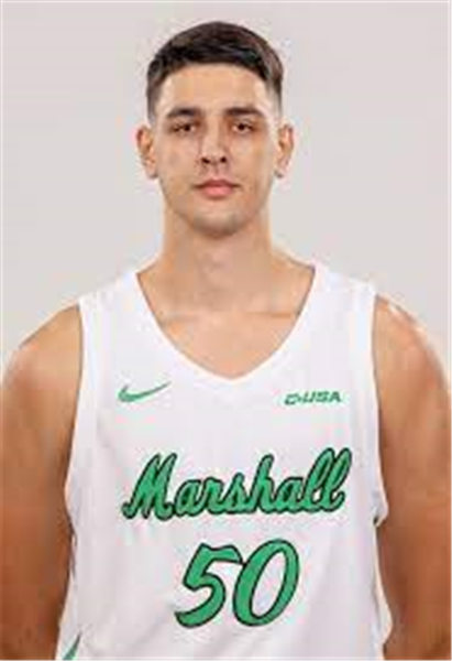 Mens Marshall Thundering Herd #50 Goran Miladinovic Nike 2020 White Basketball Game Jersey