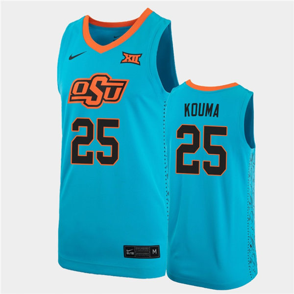 Men's Oklahoma State Cowboys #25 Bernard Kouma Nike Turquoise  Alternate College Basketball Jersey
