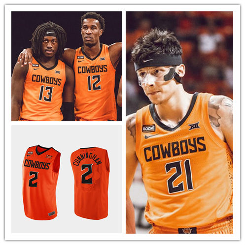 Mens Youth Oklahoma State Cowboys Custom Nike Orange Basketball Jersey