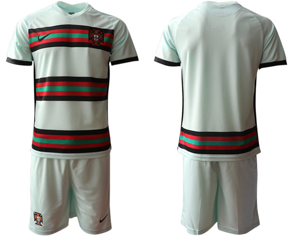 Mens Portugal National Team Blank Away Teal Stadium   Soccer Jersey Suit