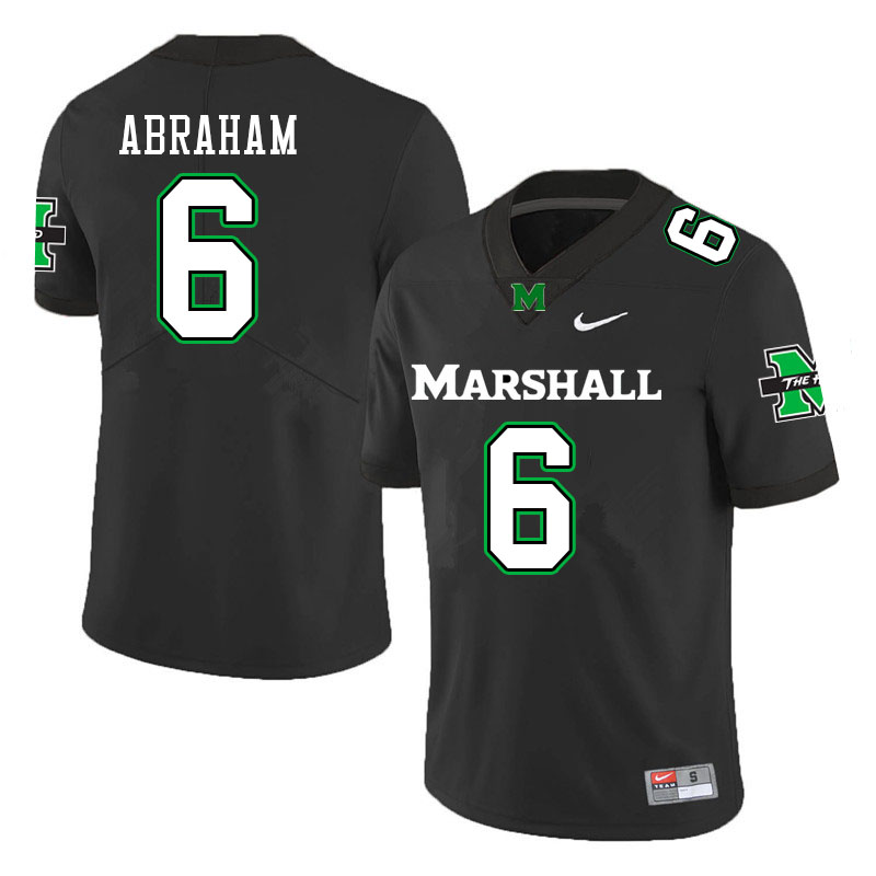 Mens Marshall Thundering Herd# 6 Micah Abraham Stitched 2020 Black Nike College Football Game Jersey