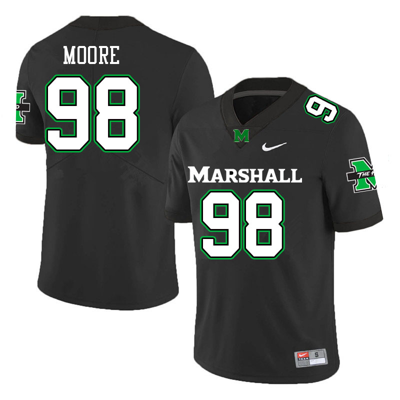Mens Marshall Thundering Herd #98 Charles Moore Stitched 2020 Black Nike College Football Game Jersey