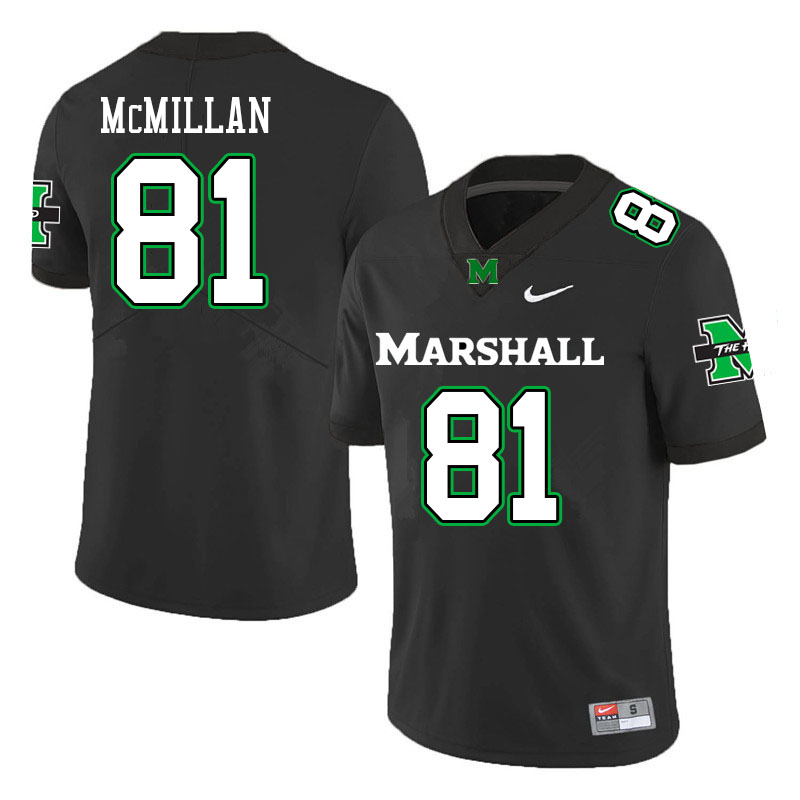 Mens Marshall Thundering Herd#81 Caleb McMillan Stitched 2020 Black Nike College Football Game Jersey