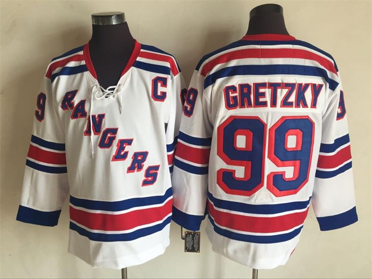 Womens New York Rangers Retired Player #99 Wayne Gretzky Adidas White Away Jersey 