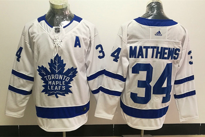 Womens Toronto Maple Leafs #34 Auston Matthews adidas Away White Player Jersey
