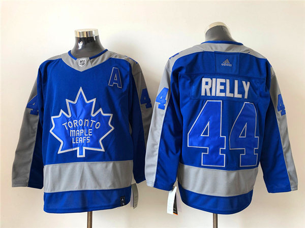 Womens Toronto Maple Leafs #44 Morgan Rielly Blue 2021 adidas NHL REVERSE RETRO JERSEYS