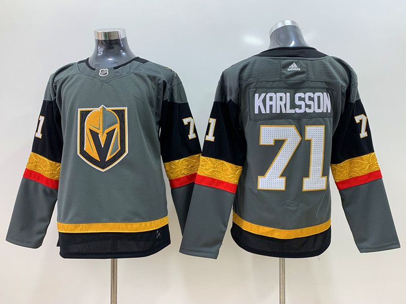 Womens Vegas Golden Knights #71 William Karlsson Adidas Grey Jersey