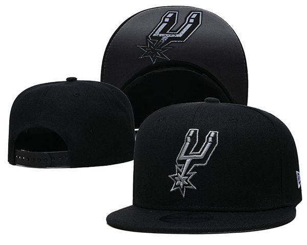 NBA San Antonio Spurs Black Snapback Adjustable Hat 