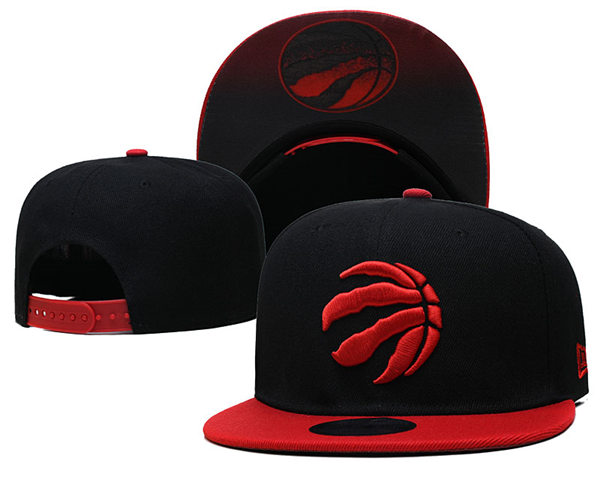 NBA Toronto Raptors Black Red Snapback Adjustable Hat 