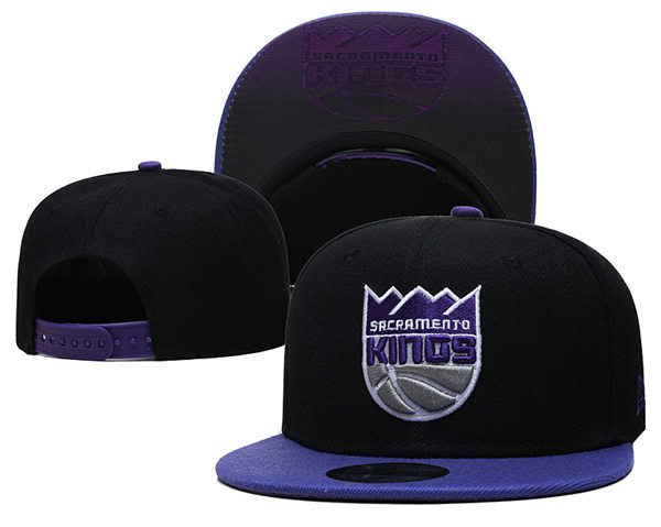 NBA Sacramento Kings Black Snapback Adjustable Hat 