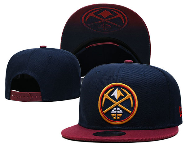 NBA Denver Nuggets Navy Red Snapback Adjustable Hat 