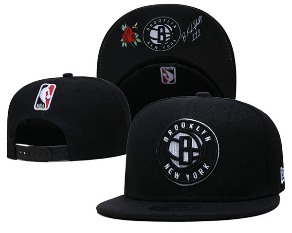 NBA Brooklyn Nets Black Brooklyn  112 Snapback Caps 