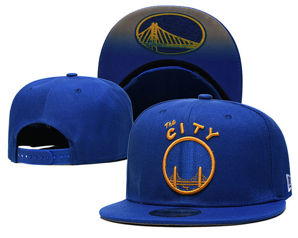 NBA Golden State Warriors Blue Embroidered Snapback Adjustable Hat 
