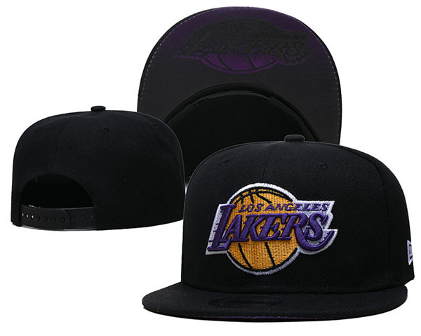 NBA Los Angeles Lakers Black Embroidered Snapback Cap