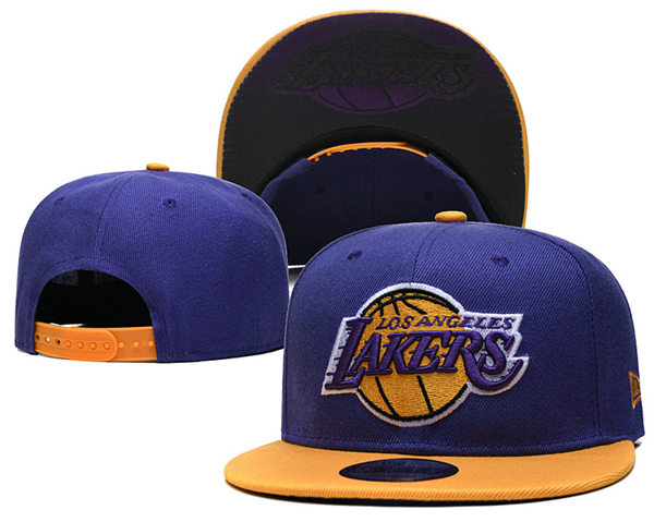 NBA Los Angeles Lakers Purple Gold Embroidered Snapback Adjustable Hat 