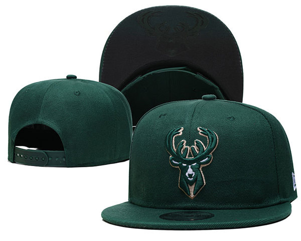 NBA Milwaukee Bucks Green  Embroidered Snapback Cap