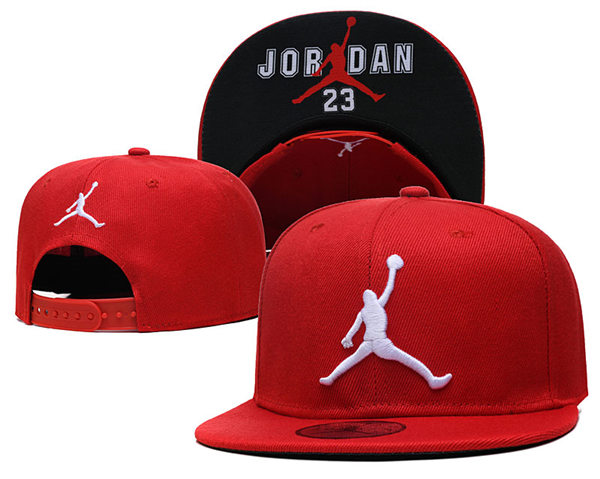 #23 Michael Jordan Red White Logo Snapback Cap