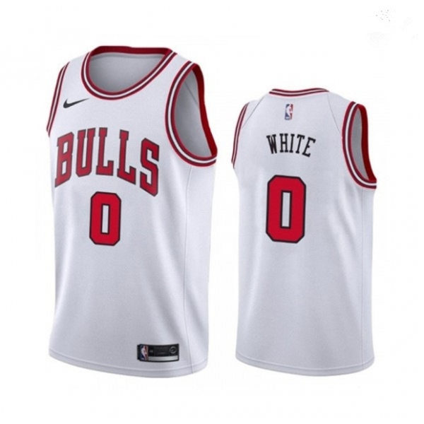 Mens Chicago Bulls #0 Coby White Nike White Association Edition Jersey