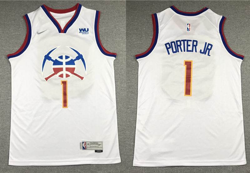 Mens Denver Nuggets #1 Michael Porter Jr. Nike White Earned Edition Swingman Jersey