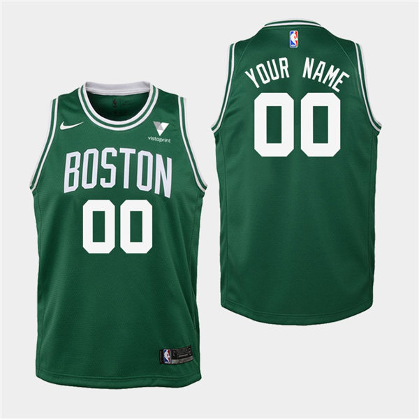 Youth Boston Celtics Custom Kelly Green Nike Icon Edition Jersey