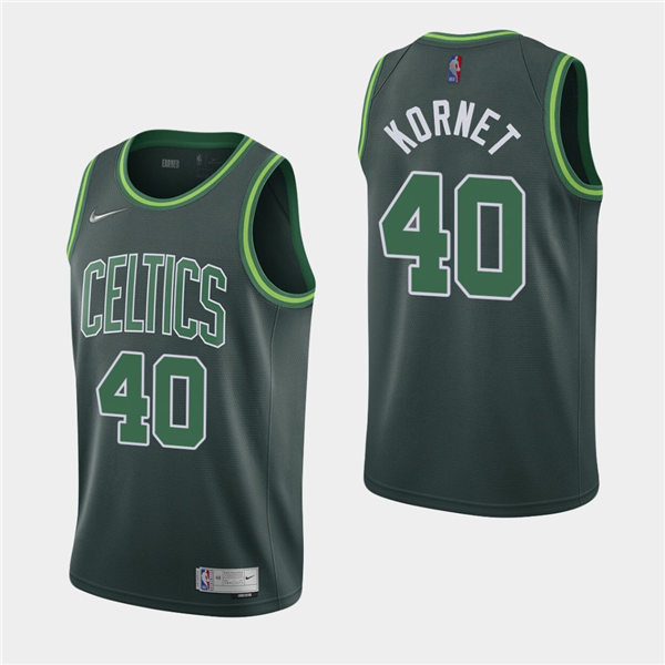 Men's Boston Celtics #40 Luke Kornet Nike Green 2021 Earned Edition Swingman Jersey
