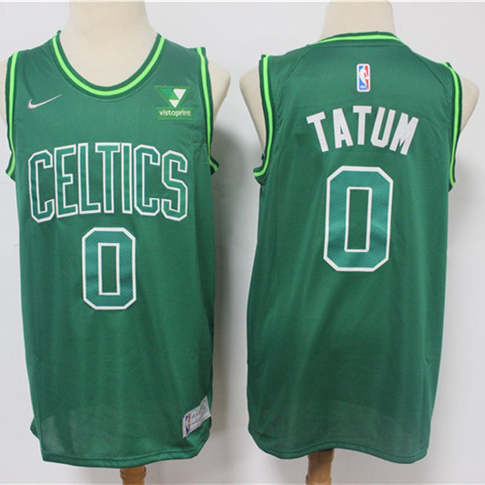 Mens Boston Celtics #0 Jayson Tatum Nike Green 2021 Earned Edition Swingman Jersey