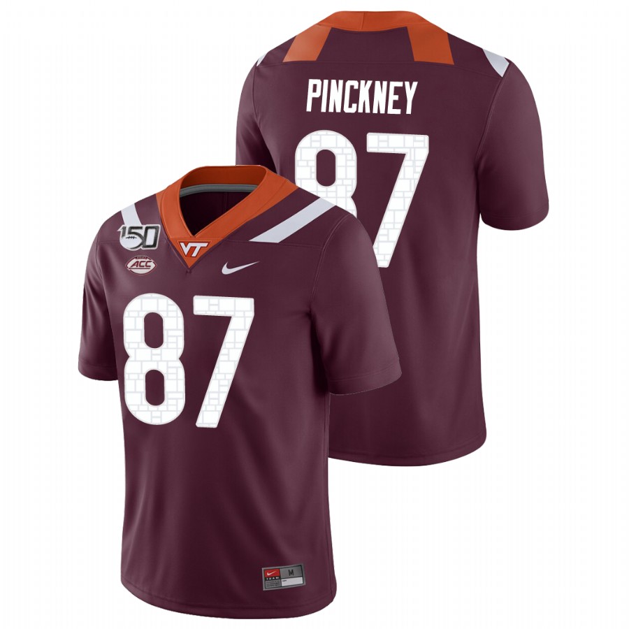 Men's Virginia Tech Hokies #87  Jacoby Pinckney Nike Maroon College Game Football Jersey