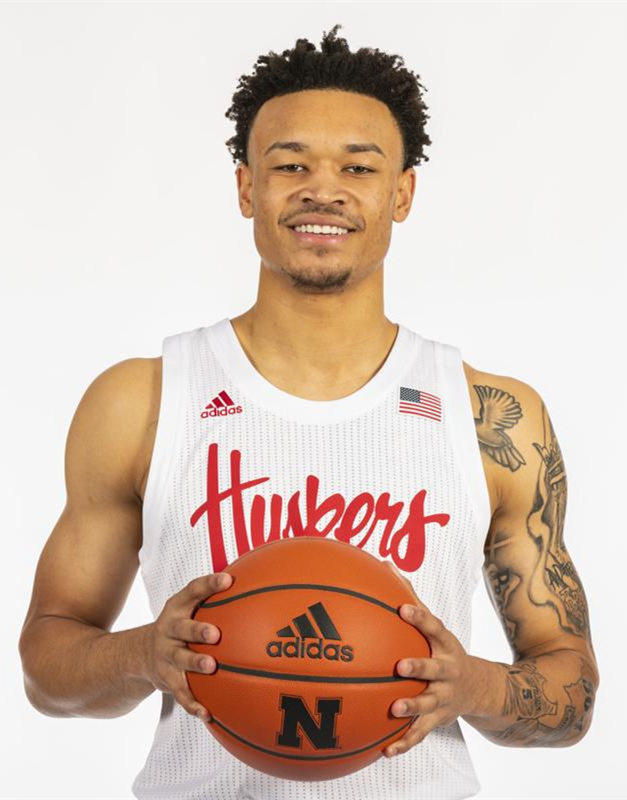 Mens Nebraska Huskers #5 Bryce McGowens 2020 White Adidas College Basketball Swingman Jersey