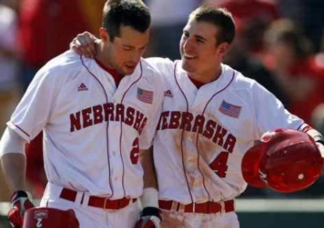 Mens Nebraska Huskers Custom 2006 White With Strip  Adidas College Baseball Jersey