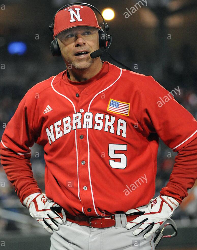 Mens Nebraska Huskers Custom 2006 Scarlet With Strip  Adidas College Baseball Jersey