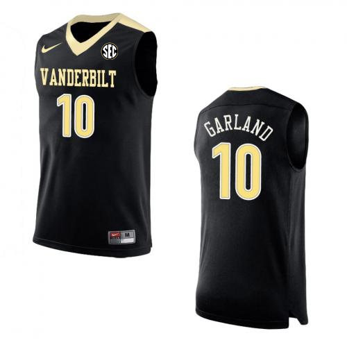Men's Vanderbilt Commodores #10 Myles Stute Nike 2020 Black Gold College Basketball Jersey