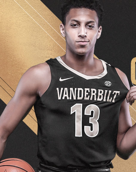 Men's Vanderbilt Commodores #13 Issac McBride Nike 2020 Black Gold College Basketball Jersey