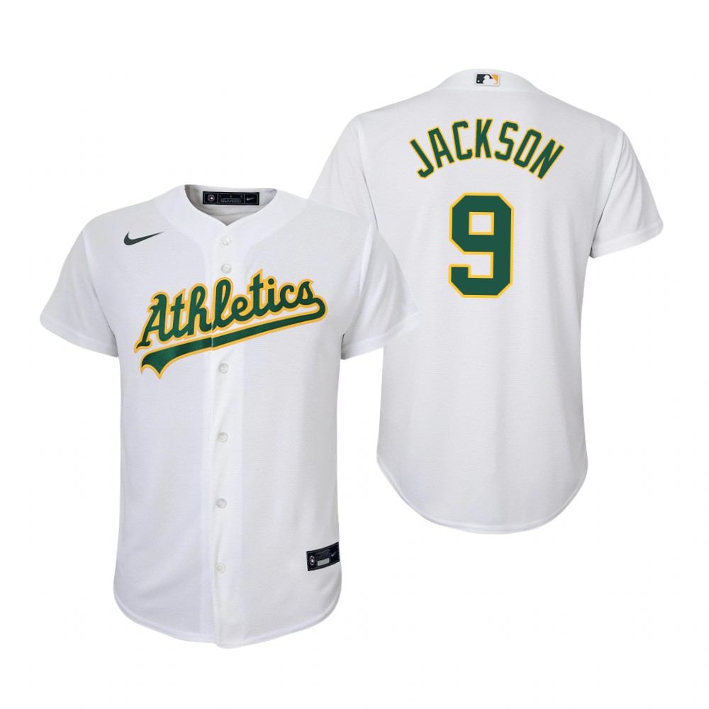 Youth Oakland Athletics #9 Reggie Jackson Nike White Home Jersey