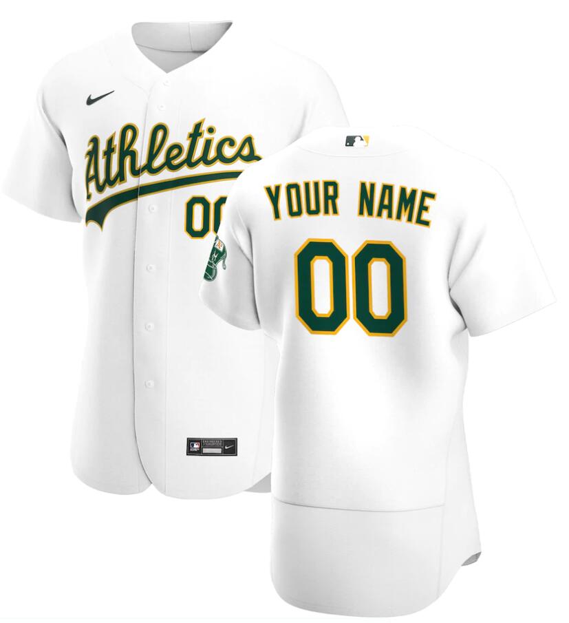 Mens Oakland Athletics Custom Vida Blue Mark McGwire Joe Morgan Dave Righetti Nike White FlexBase Jersey