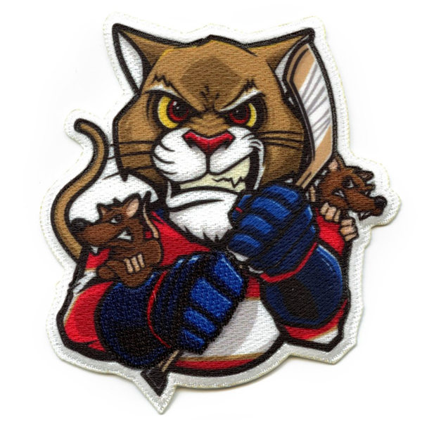 Florida Panther and Rats Mascot Parody Embroidered Patch