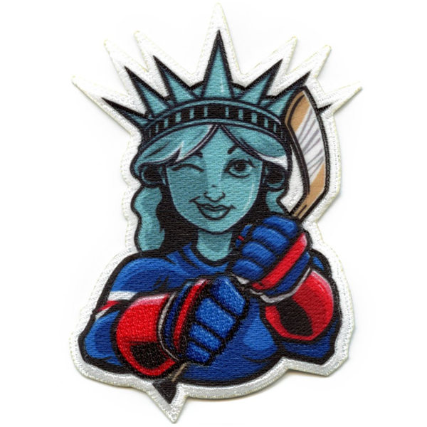 New York Rangers Lady Liberty Mascot Parody Embroidery Patch