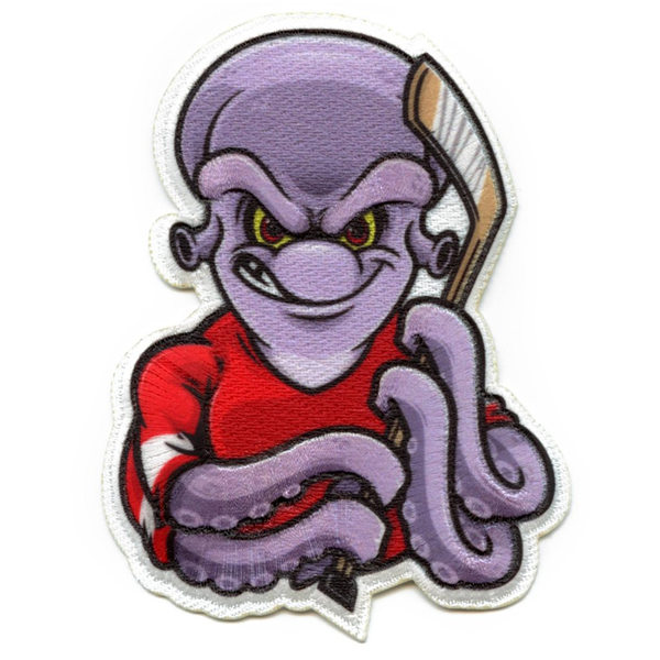 Detroit Red Wings Hockey Octopus Mascot Parody Embroidered Patch