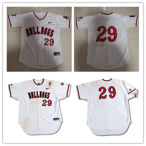 Men's Fresno State Bulldogs #29 Aaron Judge Nike White College Game Baseball Jersey