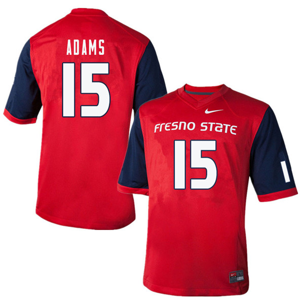 Men's Fresno State Bulldogs #15 Davante Adams Nike 2014-19 Red College Football Jersey