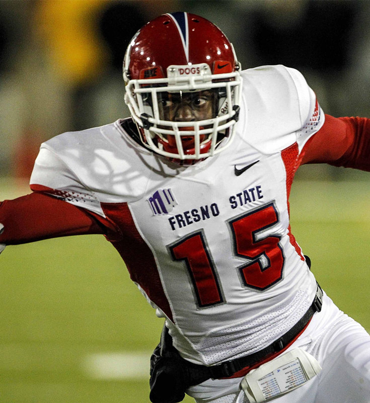 Men's Fresno State Bulldogs #15 Davante Adams Nike 2013 White Retro Football Jersey