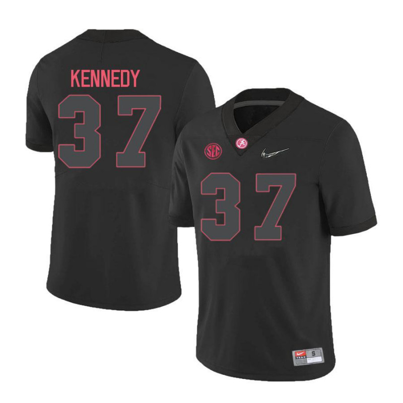 Men's Alabama Crimson Tide #37 Demouy Kennedy Nike Blackout College Game Football Jersey