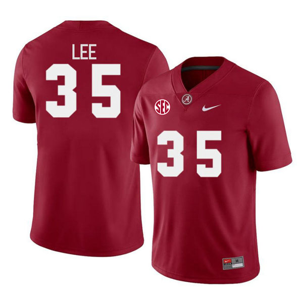 Men's Alabama Crimson Tide #35 Shane Lee Nike Crimson College Game Football Jersey